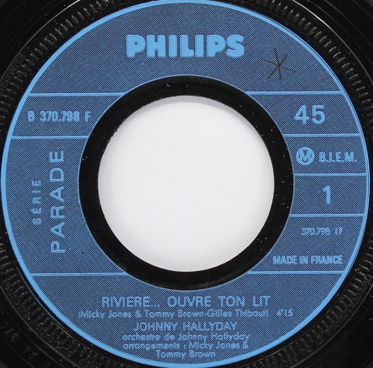 Johnny Hallyday ‎– Rivière... Ouvre Ton Lit, Vinyl, 7&quot;, 45 RPM, Single, France 1969