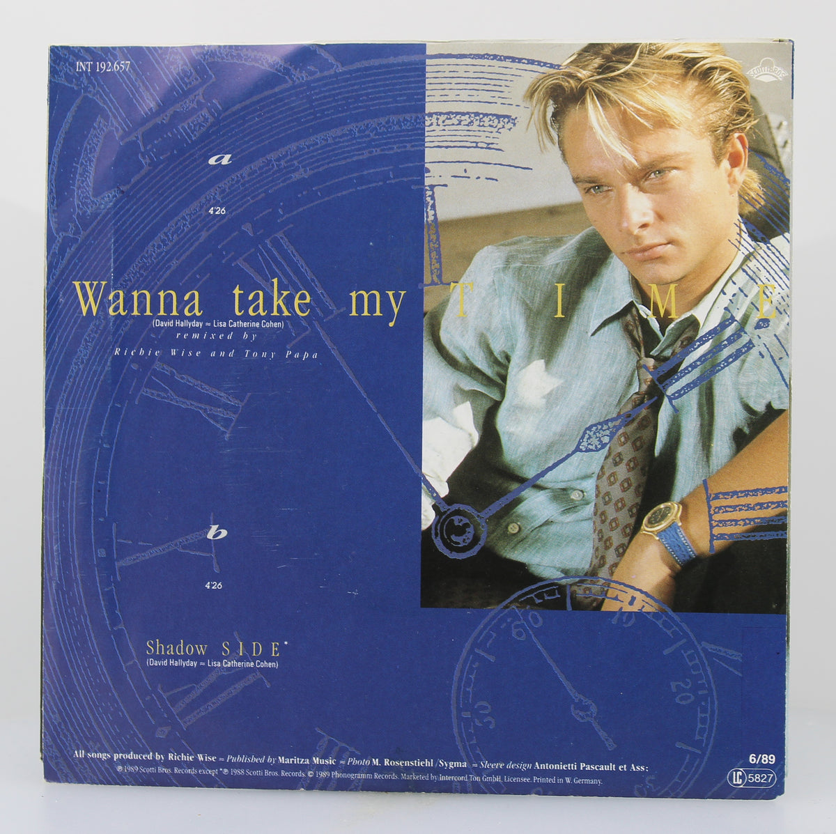 David Hallyday ‎– Wanna Take My Time, Vinyl, 7&quot;, 45 RPM, Single, Germany 1989 (Various diff)