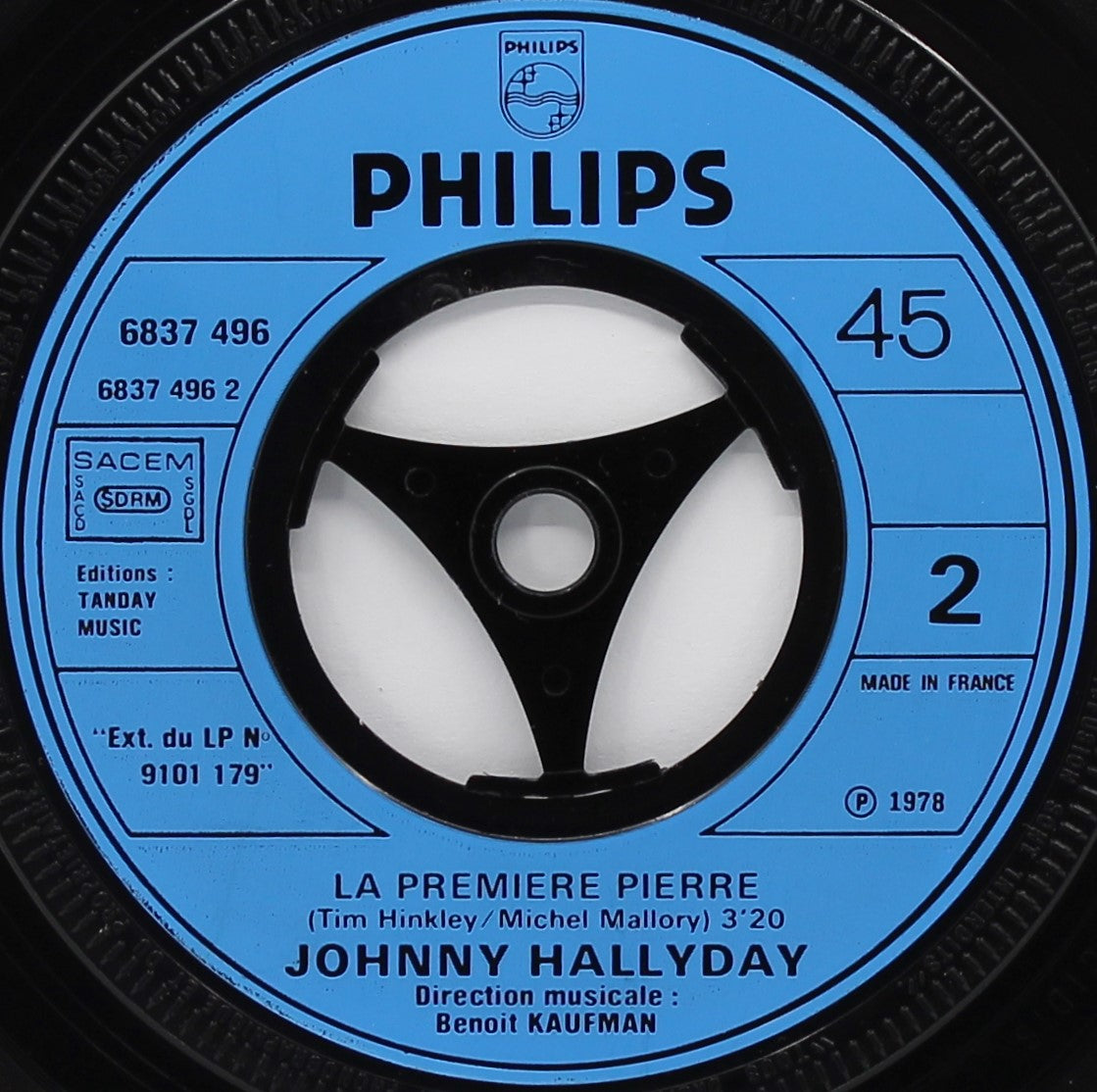 Johnny Hallyday – Elle M&#39;oublie, Vinyl, 7&quot;, 45 RPM, Single, JAT printer, France 1978