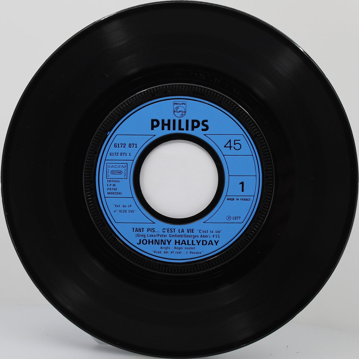 Johnny Hallyday ‎– C&#39;est La Vie, Vinyl, 7&quot;, 45 RPM, Single, France 1977