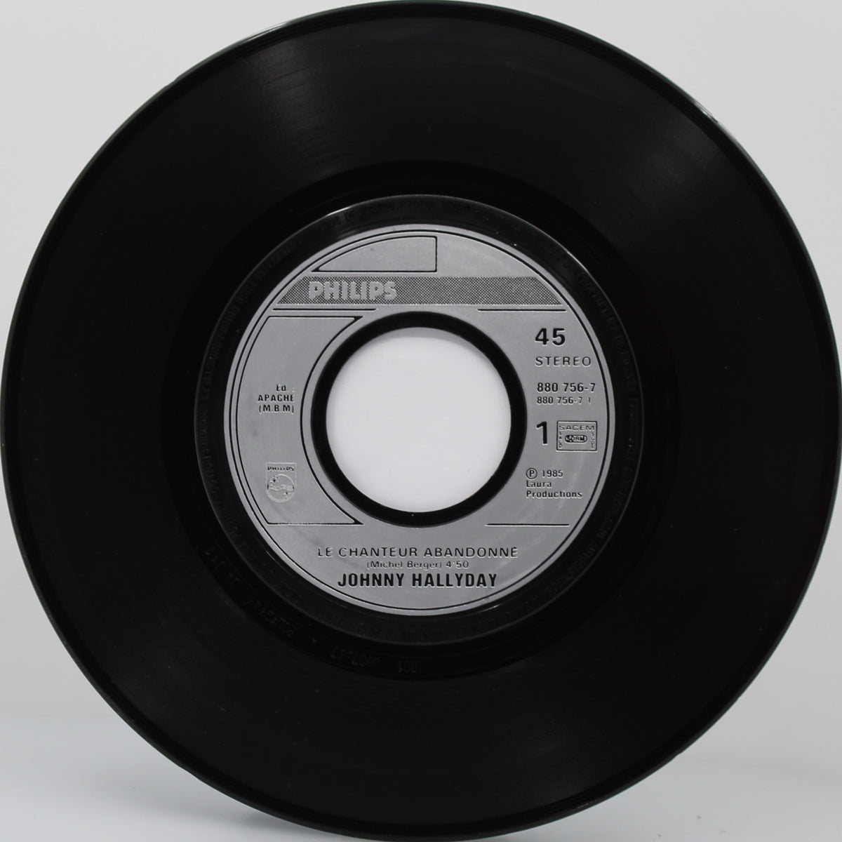 Johnny Hallyday ‎– Le Chanteur Abandonné, Vinyl, 7&quot;, 45 RPM, Single, France 1985