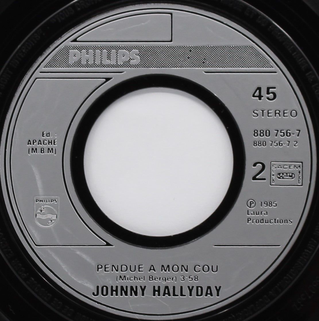 Johnny Hallyday ‎– Le Chanteur Abandonné, Vinyl, 7&quot;, 45 RPM, Single, France 1985