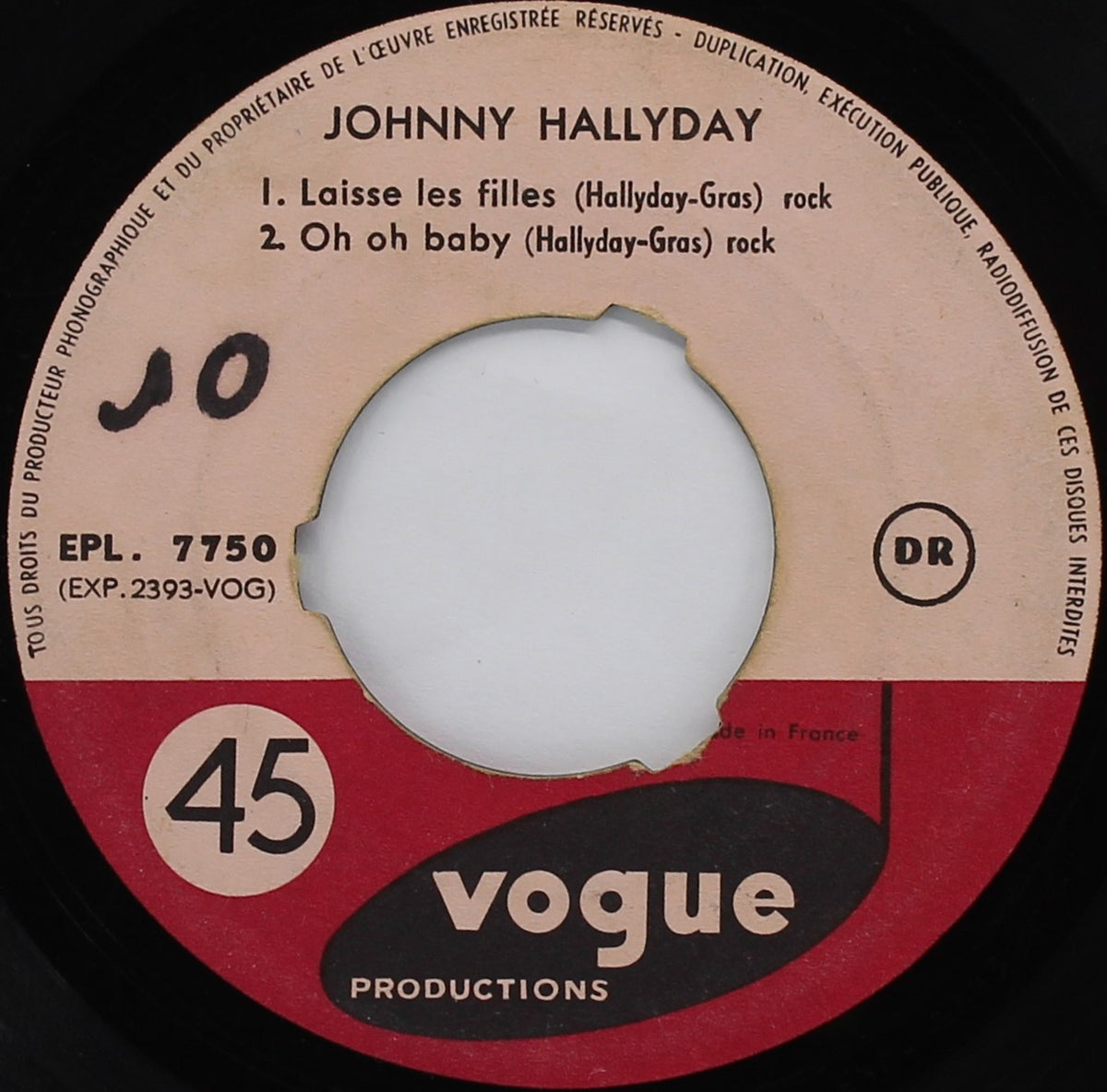 Johnny Hallyday ‎– T&#39;Aimer Follement, Vinyl, 7&quot;, 45 RPM, EP, Saint-Roch Sleeve, France 1960