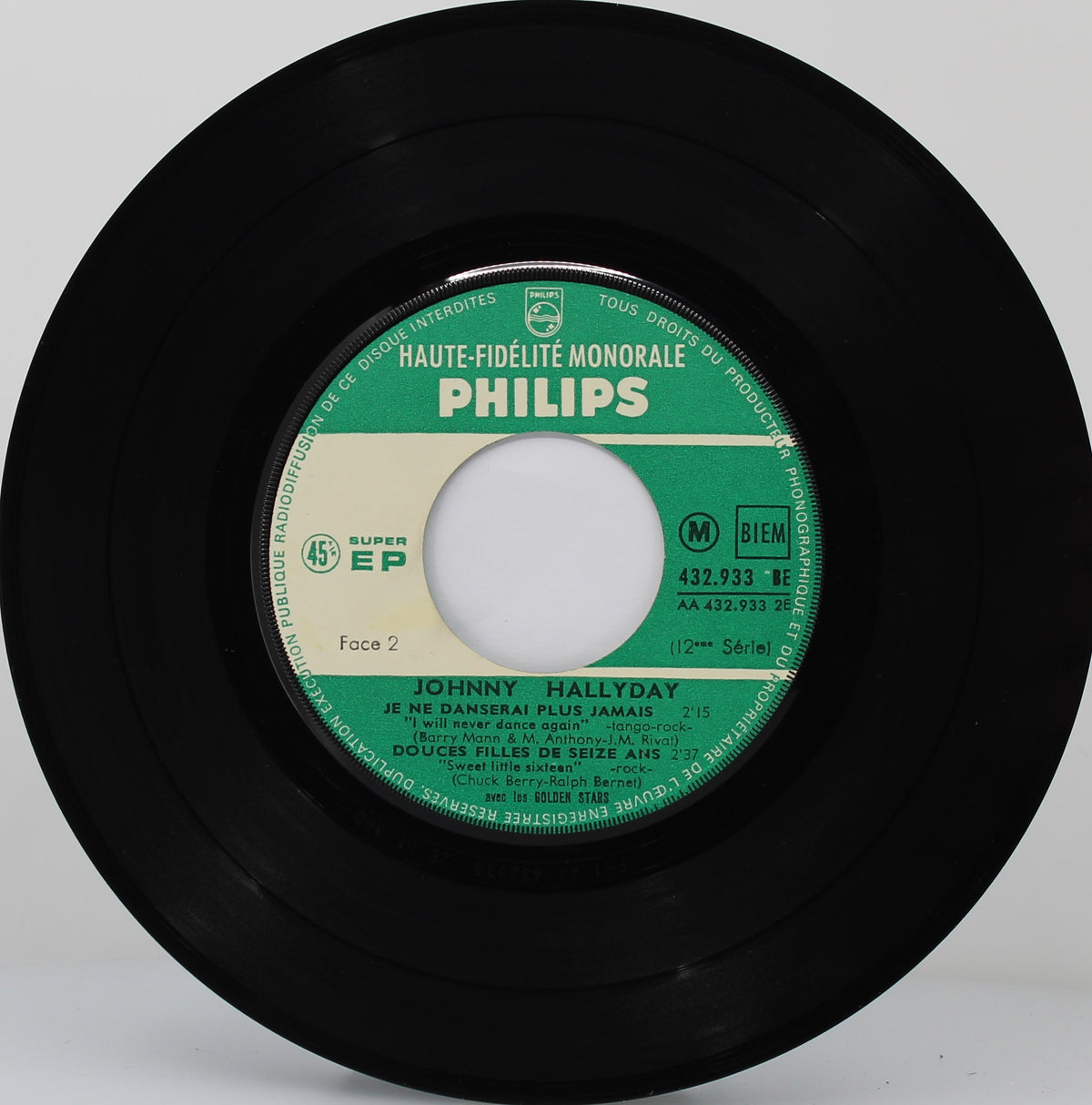 Johnny Hallyday – Da Dou Ron Ron, Vinyl, 7&quot;, 45 RPM, EP, Mono, France 1963