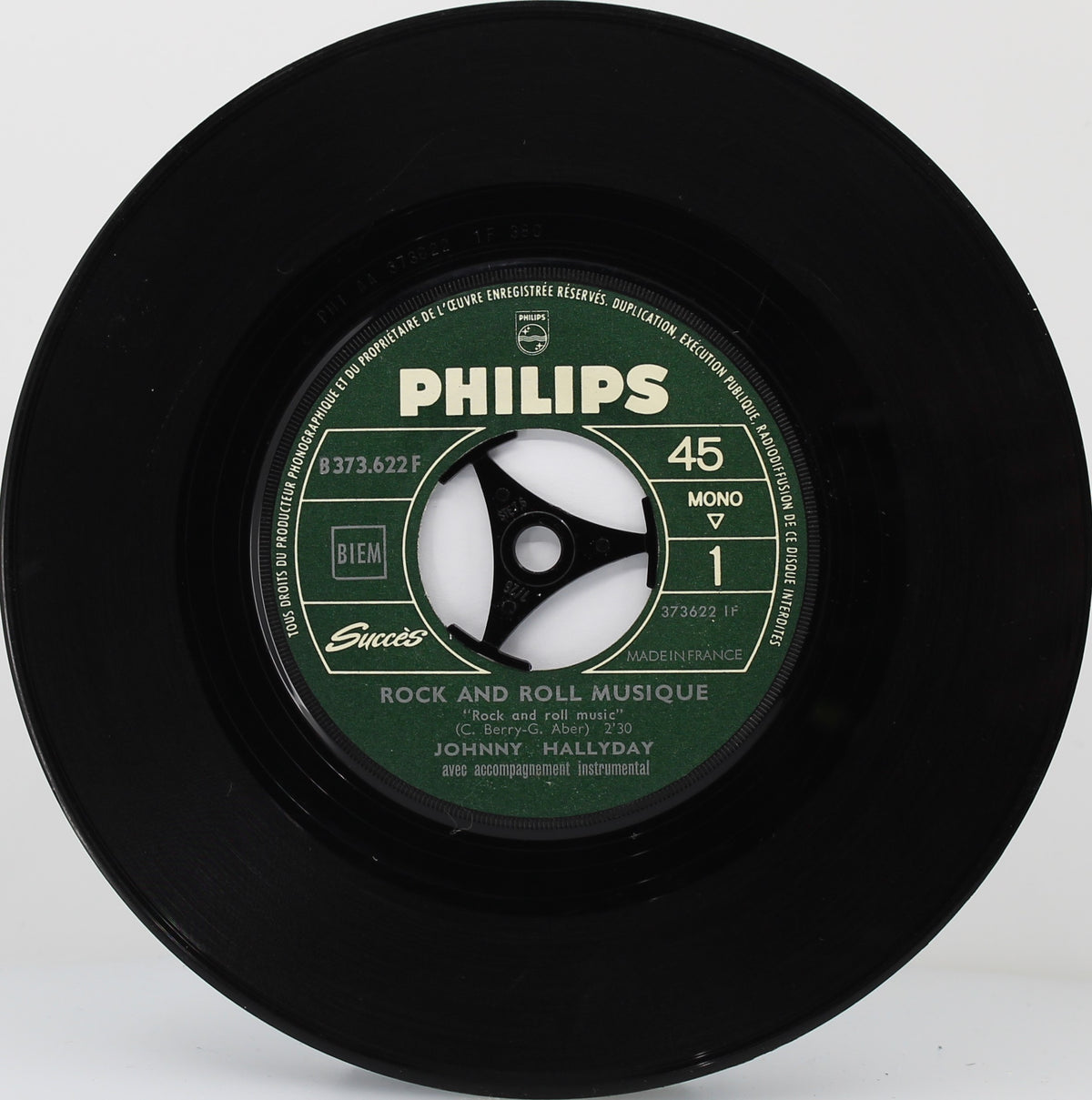 Johnny Hallyday ‎– Rock And Roll Musique (Rock And Roll Music), Vinyl, 7&quot;, 45 RPM, Mono, France 1965