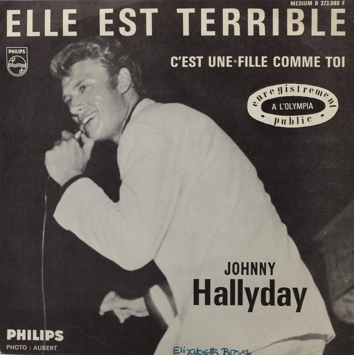 Johnny Hallyday – Elle Est Terrible, Vinyl, 7&quot;, 45 RPM, Single, Jukebox, France 1962