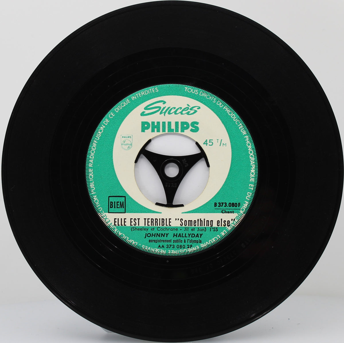 Johnny Hallyday – Elle Est Terrible, Vinyl, 7&quot;, 45 RPM, Single, Jukebox, France 1962