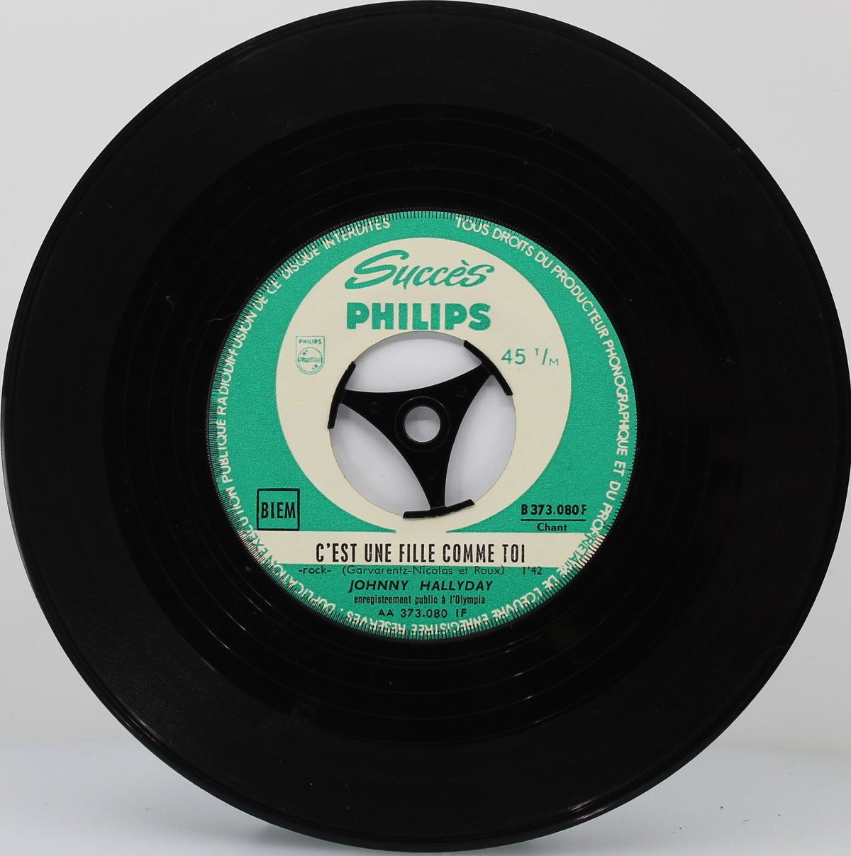 Johnny Hallyday – Elle Est Terrible, Vinyl, 7&quot;, 45 RPM, Single, Jukebox, France 1962