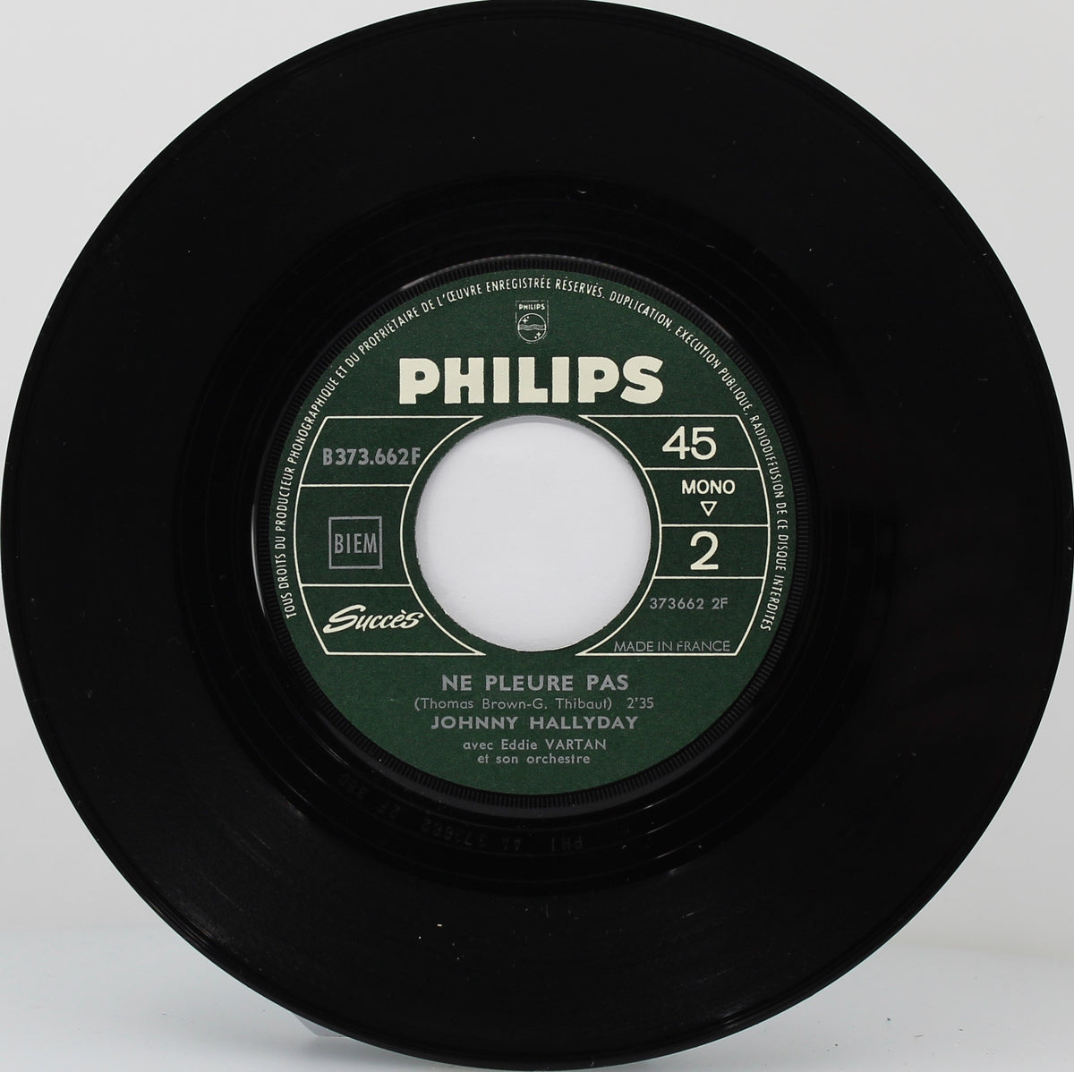 Johnny Hallyday ‎– Laisse Un Peu D&#39;amour / Ne Pleure Pas,  Vinyl, 7&quot;, 45 RPM, Single, Jukebox, Promo, Mono, France 1965