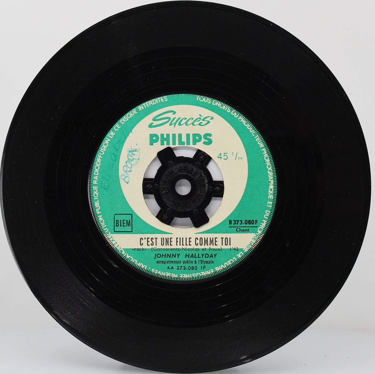 Johnny Hallyday ‎– Elle Est Terrible, Vinyl, 7&quot;, 45 RPM, Single, Jukebox, France 1962