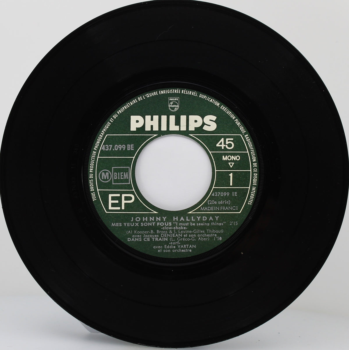 Johnny Hallyday ‎– Mes Yeux Sont Fous, Vinyl, 7&quot;, 45 RPM, EP, Mono, France 1965