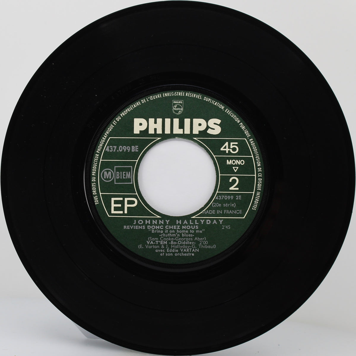 Johnny Hallyday ‎– Mes Yeux Sont Fous, Vinyl, 7&quot;, 45 RPM, EP, Mono, France 1965