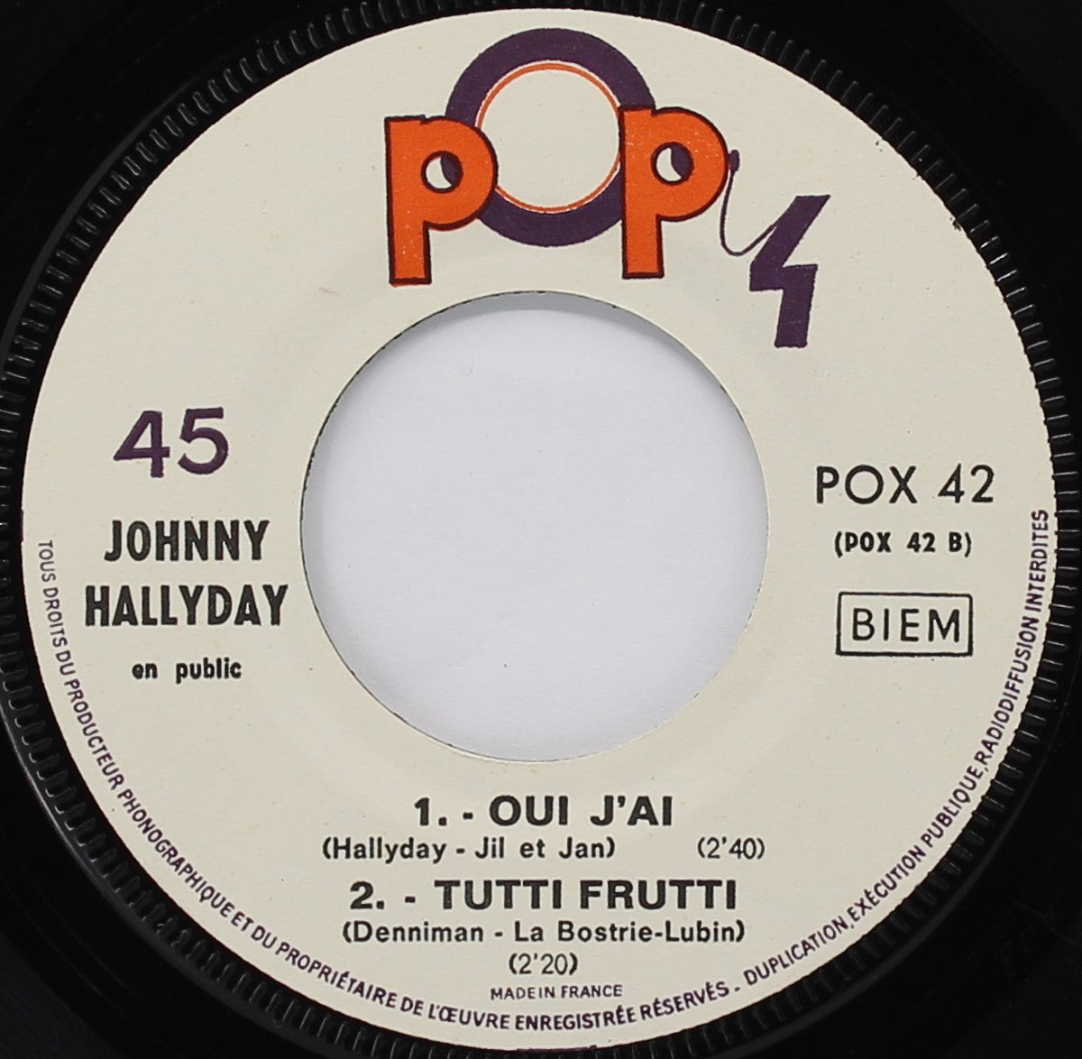 Johnny Hallyday ‎– Concert De Rock En Public, Vinyl, 7&quot;, 45 RPM, EP, France 1967