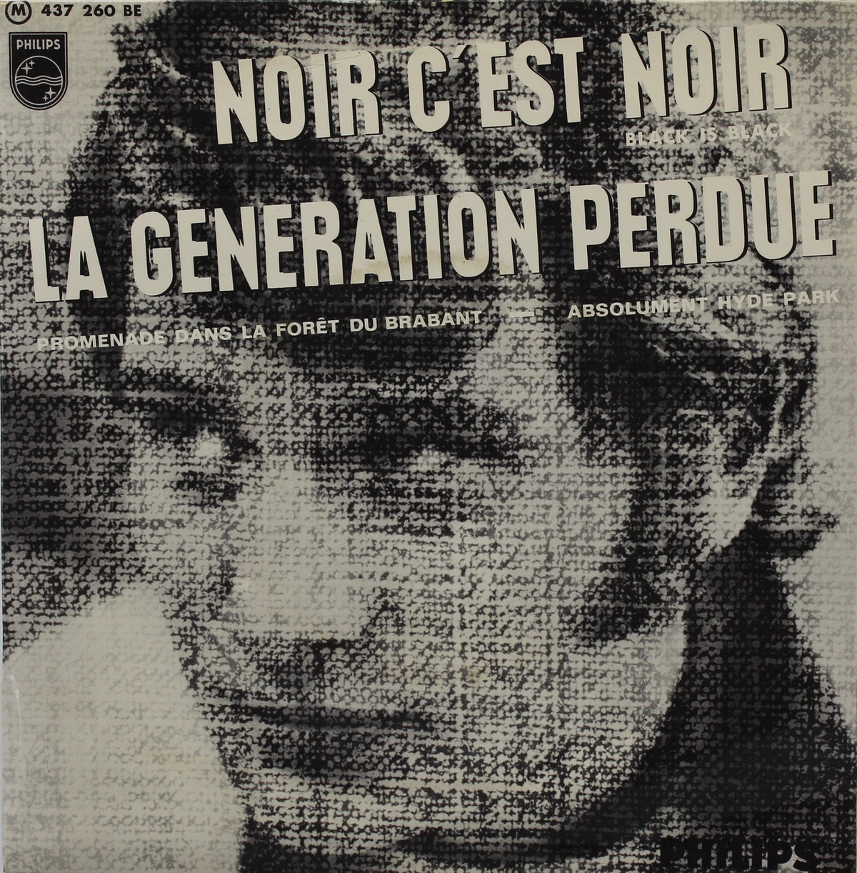 Johnny Hallyday Avec The Blackburds – Noir C&#39;est Noir / La Generation Perdue, Vinyl, 7&quot;, 45 RPM, EP, Mono, France 1966