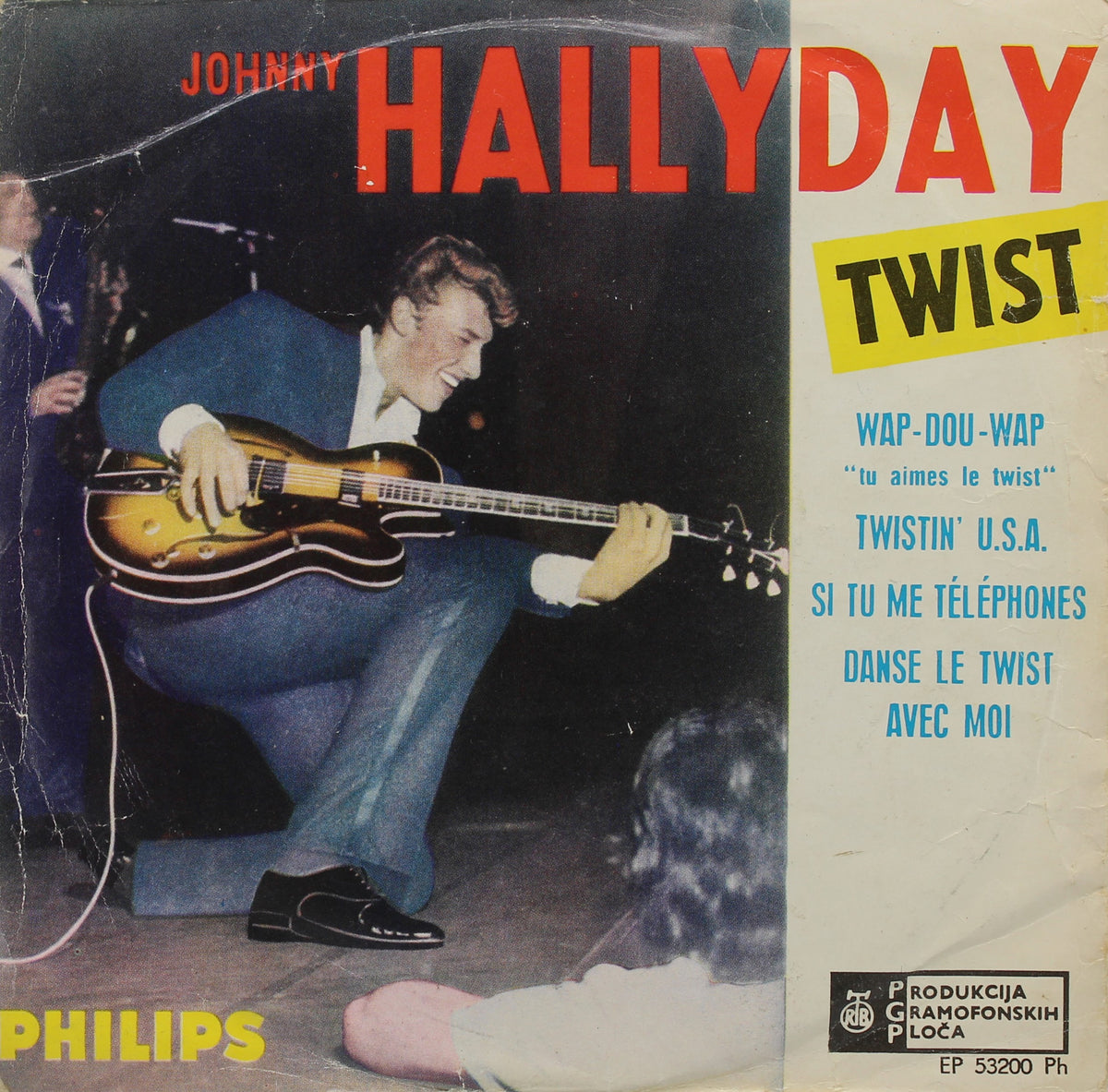 Johnny Hallyday ‎– Twist, Vinyl, 7&quot;, EP, Yugoslavia 1964