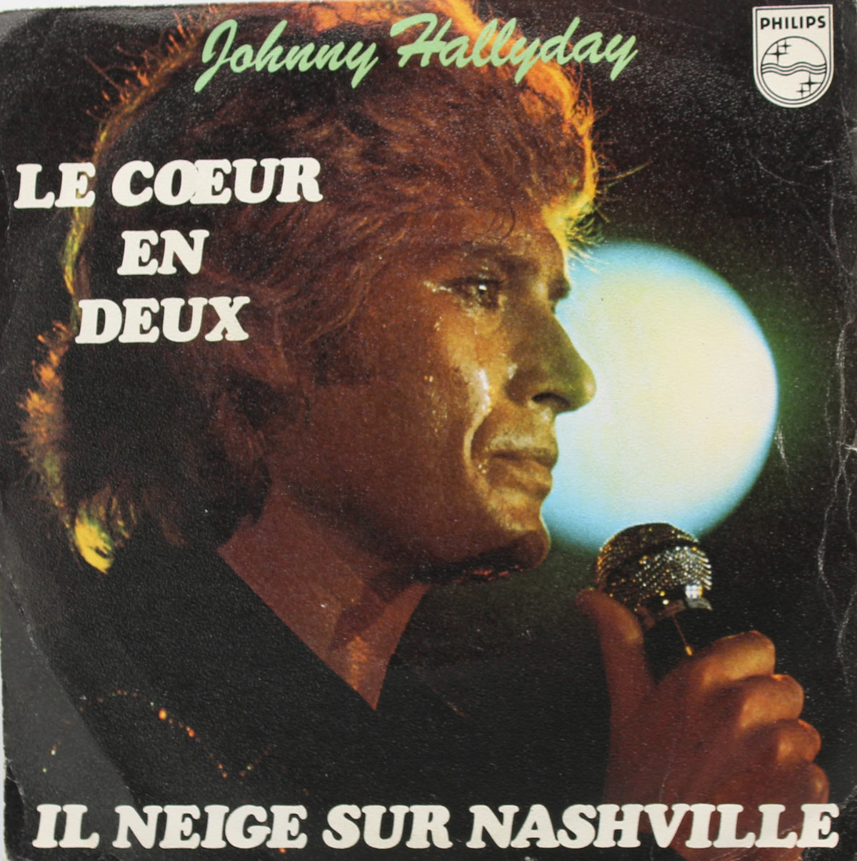 Johnny Hallyday – Le Cœur En Deux / Il Neige Sur Nashville, Vinyl, 7&quot;, 45 RPM, Single, France 1977