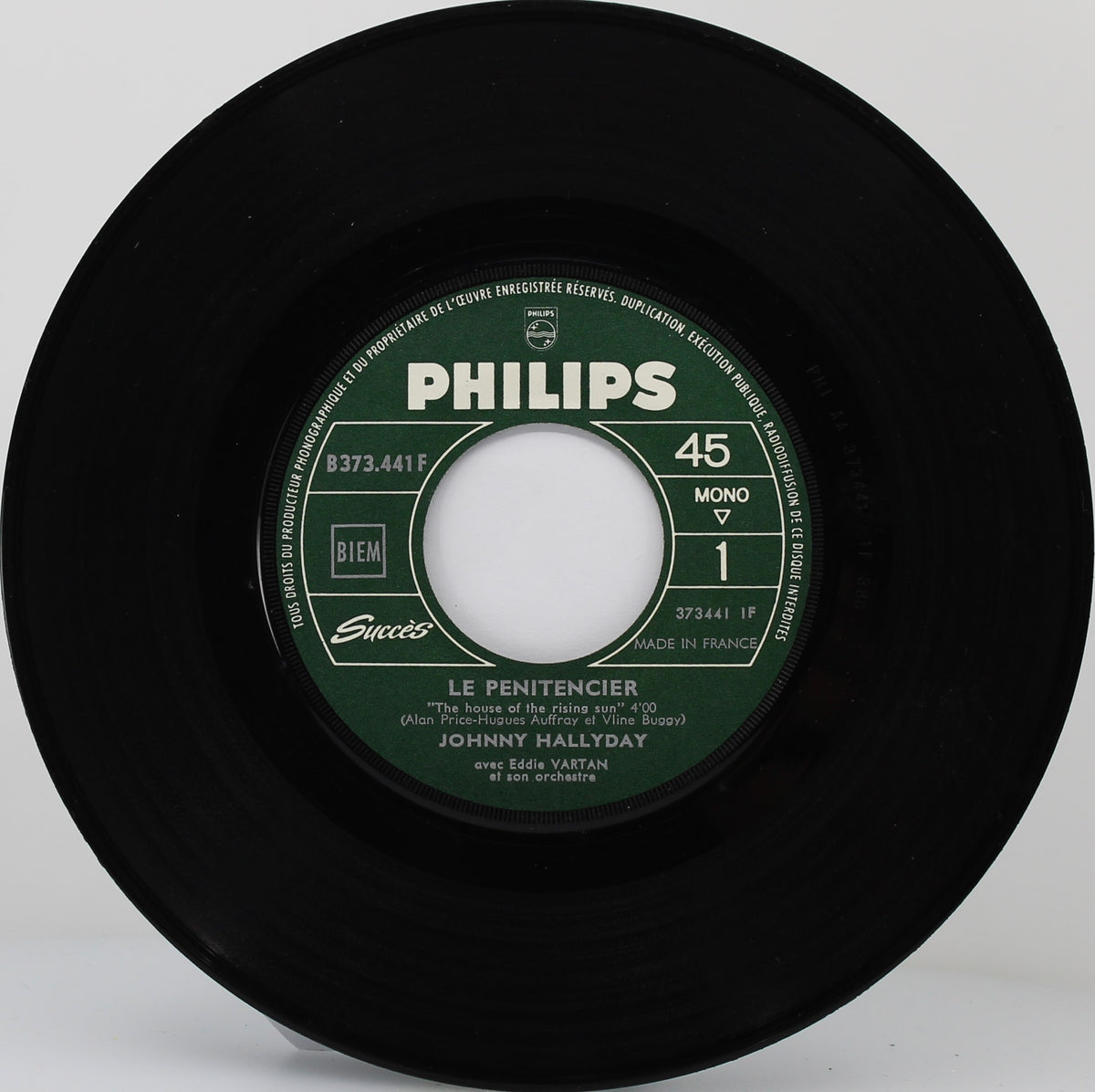 1964Johnny Hallyday – Le Pénitencier / One More Time, Encore Une Fois, Vinyl, 7&quot;, 45 RPM, Single, France 1964