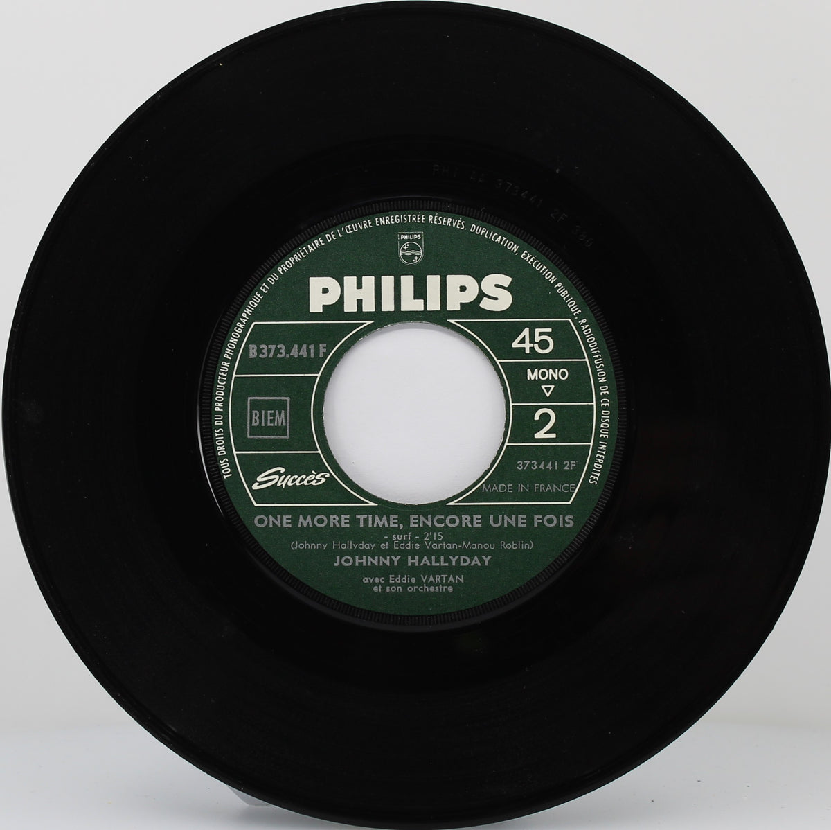 1964Johnny Hallyday – Le Pénitencier / One More Time, Encore Une Fois, Vinyl, 7&quot;, 45 RPM, Single, France 1964