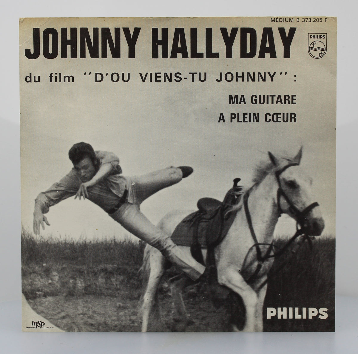 Johnny Hallyday – Ma Guitare / À Plein Cœur, Vinyl, 7&quot;, 45 RPM, Single, Jukebox, France 1963