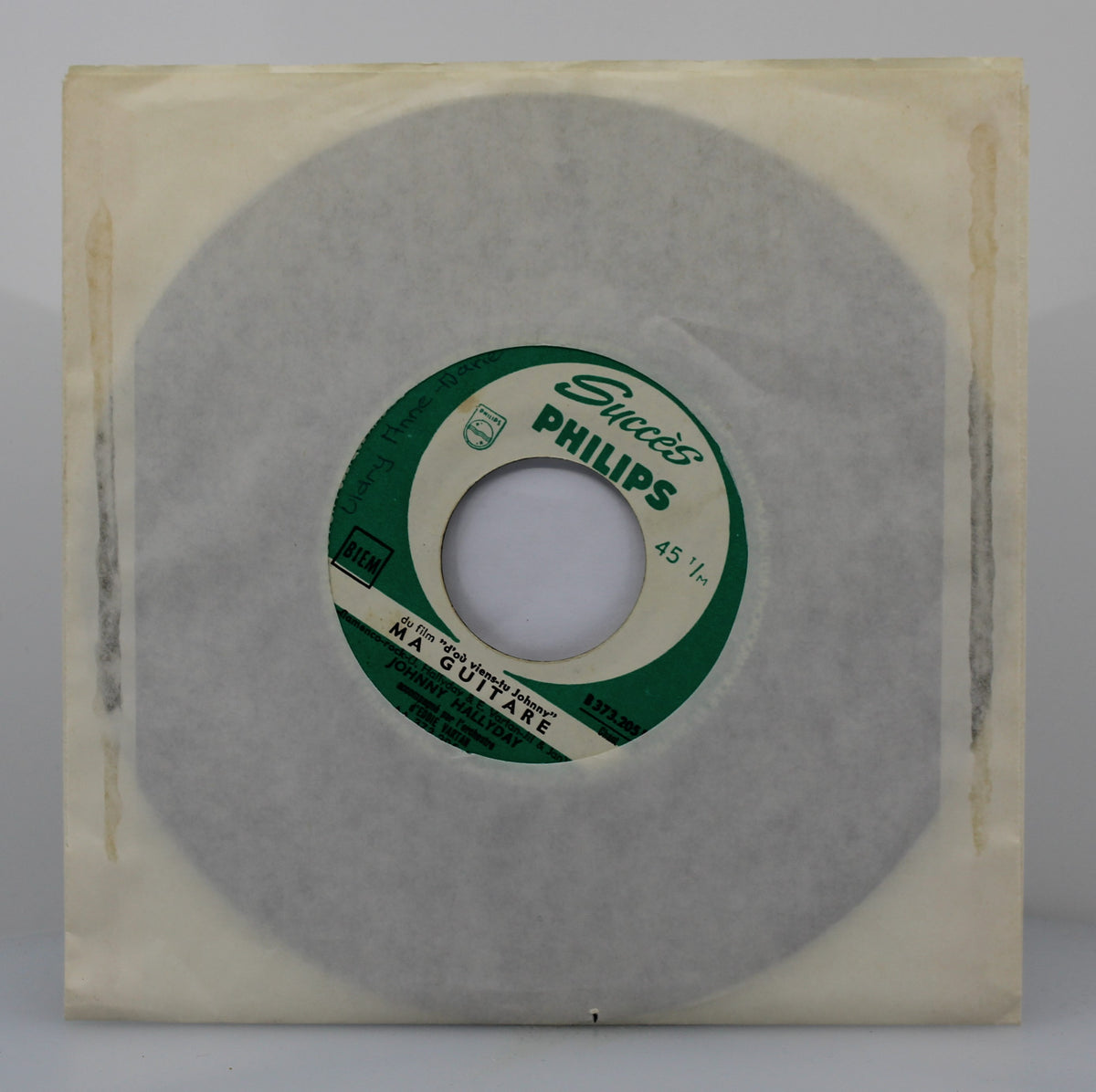 Johnny Hallyday – Ma Guitare / À Plein Cœur, Vinyl, 7&quot;, 45 RPM, Single, Jukebox, France 1963