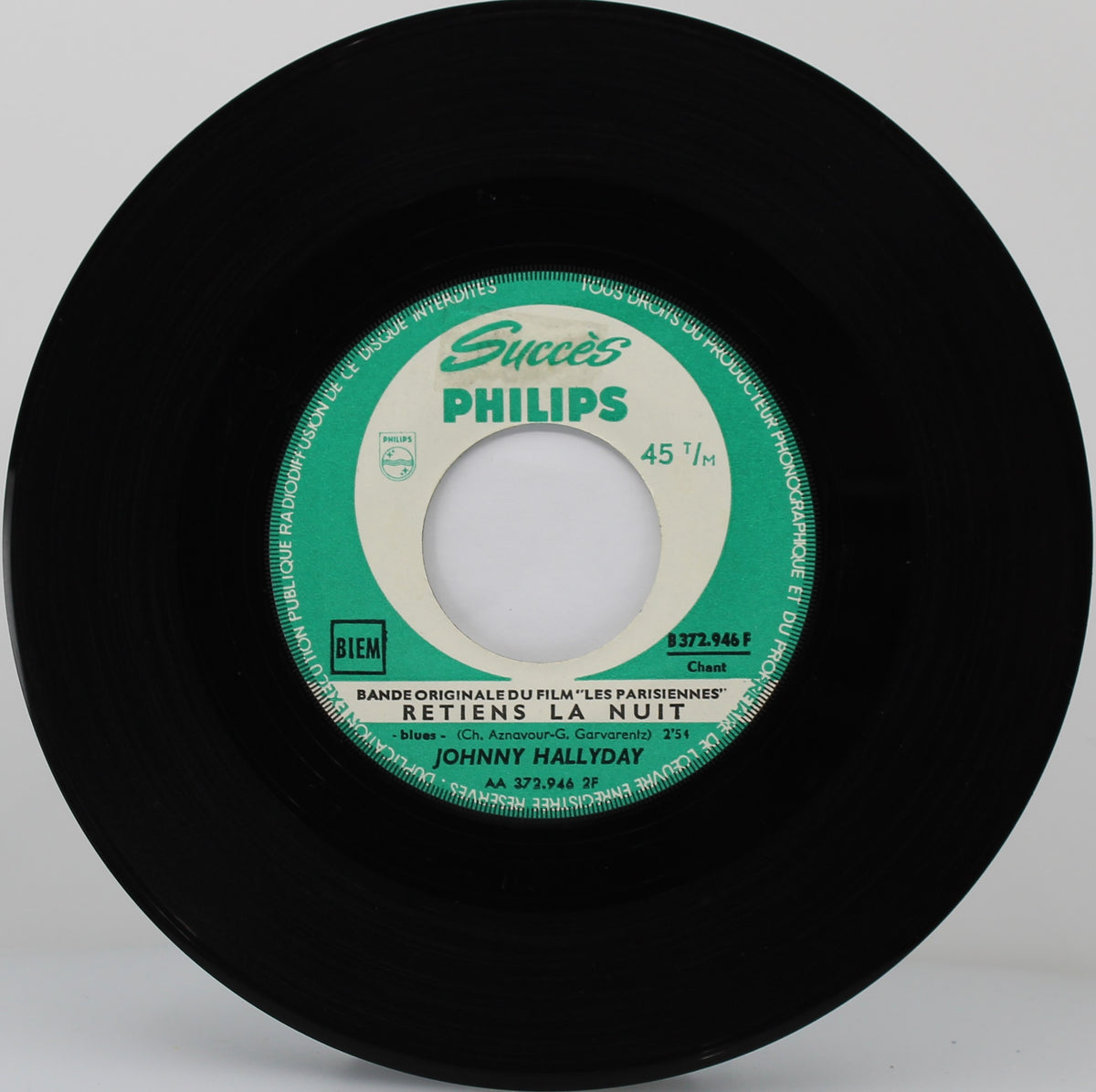 Johnny Hallyday – Sam&#39;di Soir / Retiens La Nuit, Vinyl, 7&quot;, 45 RPM, Single, France 1962