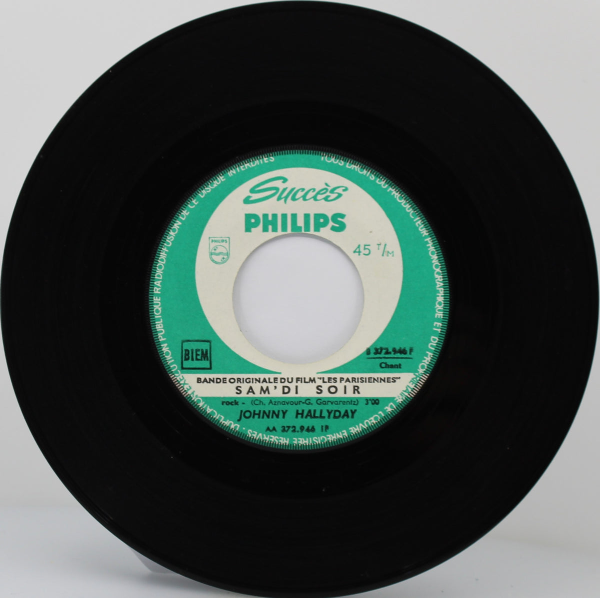 Johnny Hallyday – Sam&#39;di Soir / Retiens La Nuit, Vinyl, 7&quot;, 45 RPM, Single, France 1962