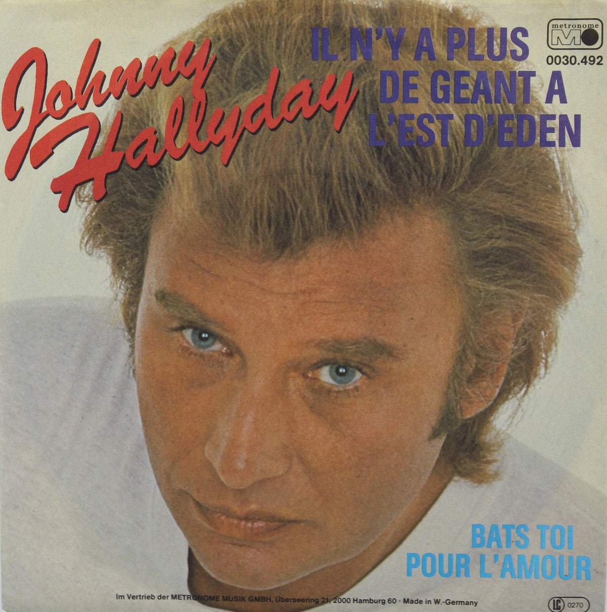 Johnny Hallyday – Il N&#39;Y A Plus De Géant À L&#39;Est D&#39;Eden, Vinyl, 7&quot;, 45 RPM, Single, Germany 1982