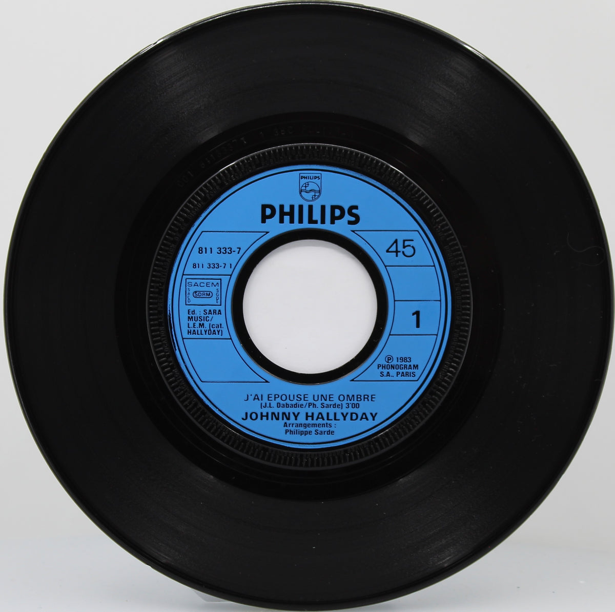 Johnny Hallyday – J&#39;ai Épousé Une Ombre, Vinyl, 7&quot;, 45 RPM, Single, France 1983