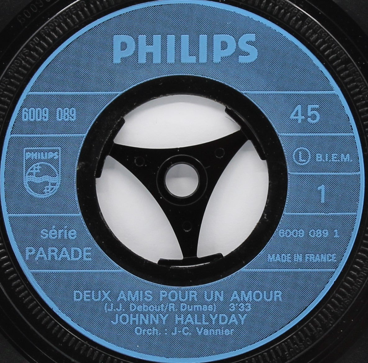 Johnny Hallyday – Deux Amis Pour Un Amour, Vinyl, 7&quot;, 45 RPM, Single, Mono, France 1970
