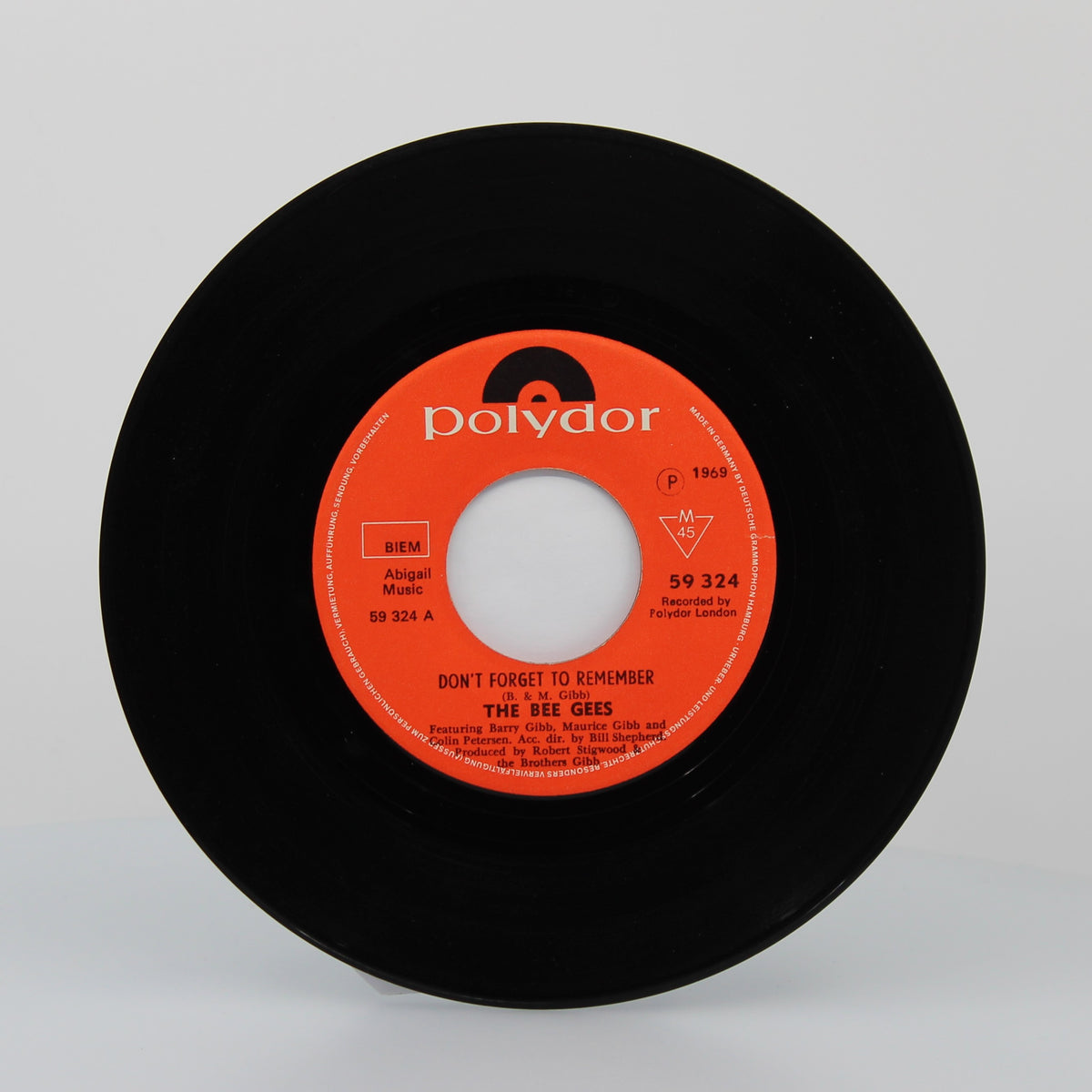 Bee Gees - Don&#39;t Forget To Remember, Vinyl 7&quot; 45Rpm, Germany 1969