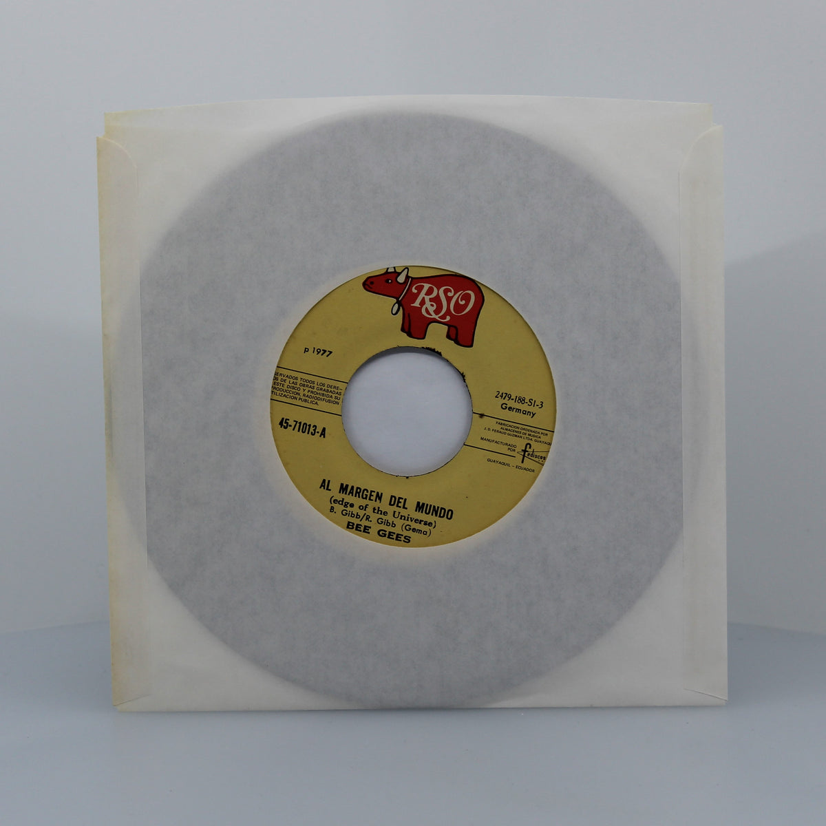 Bee Gees - Al Margen Del Mundo, Vinyl 7&quot; Single 45Rpm, Ecuador 1977