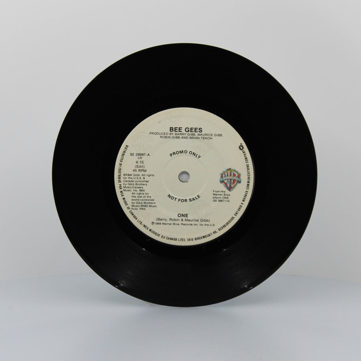 Bee Gees - One, Vinyl 7&quot; Single 45Rpm Promo, Canada 1989