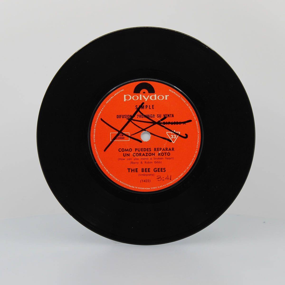Bee Gees - Como Puedes Reparar Un Corazon Roto, Vinyl 7&quot; Single 33Rpm, Argentina