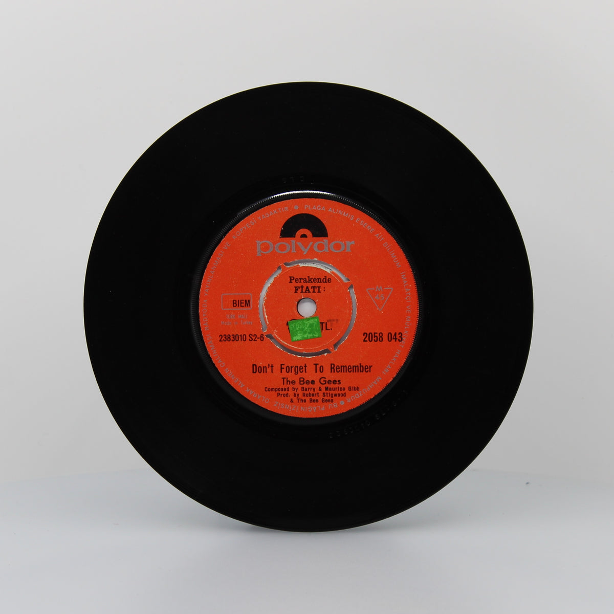 Bee Gees - Don&#39;t Forget To Remember, Vinyl 7&quot; Single 45Rpm, Turkey