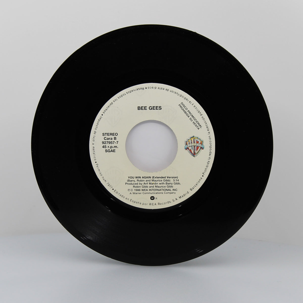 Bee Gees - Angela, Vinyl 7&quot; Single 45Rpm Promo, Spain 1987