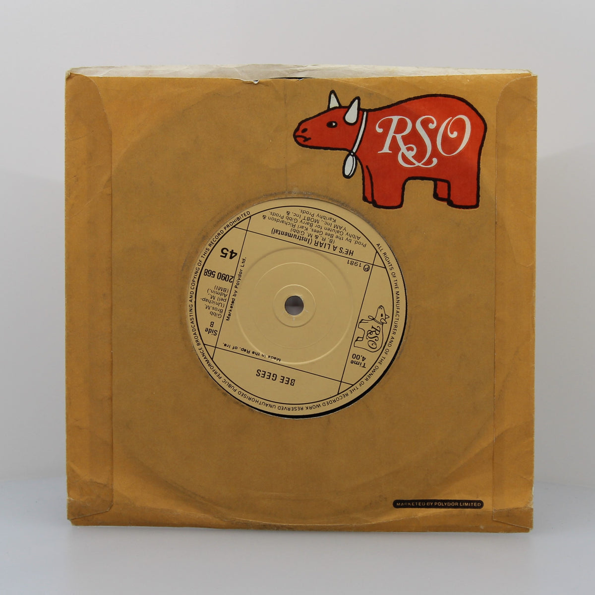 Bee Gees - He&#39;s A Liar, Vinyl 7&quot; Single 45Rpm, Ireland 1981