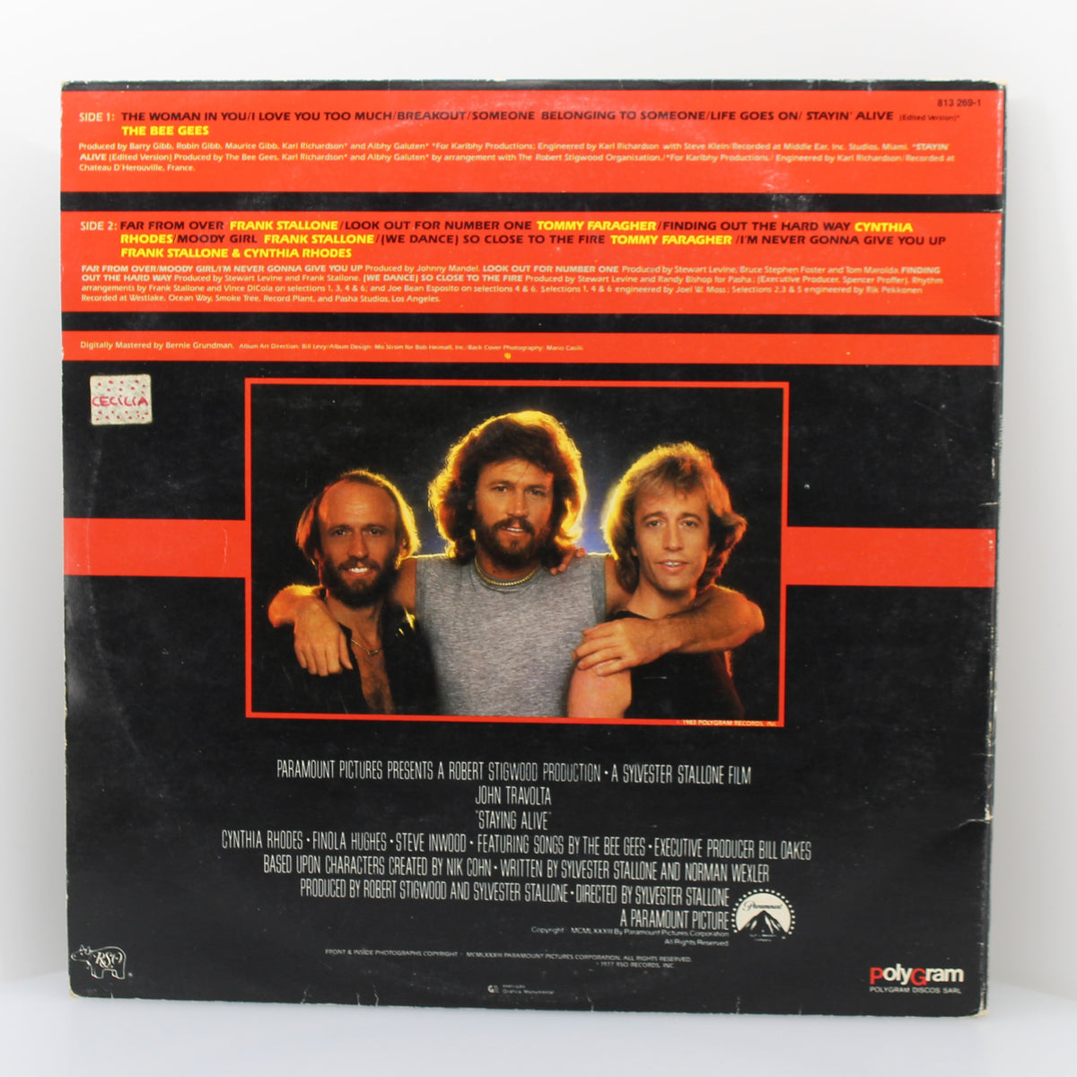 Bee Gees -  The Original Motion Picture Soundtrack Staying Alive, Vinyl LP 33Rpm Album, Portugal 1983
