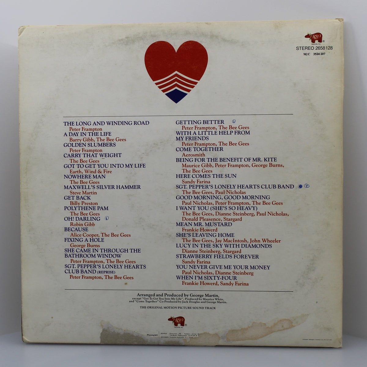 Bee Gees - Various – Sgt. Pepper&#39;s Lonely Hearts Club Band, 2 x Vinyl, LP 33Rpm, Album, Gatefold, Greece 1978