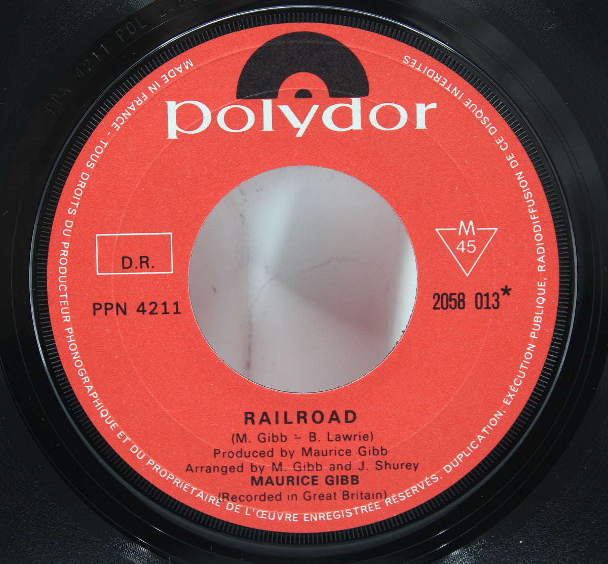Maurice Gibb, Railroad, Vinyl 45 rpm, France 1970 (s 1080)