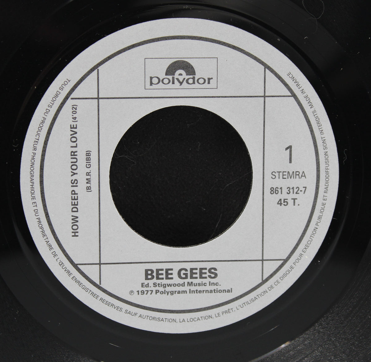 Bee Gees, Vinyl 7&quot; (45rpm),  How Deep Is Your Love, 1992 France