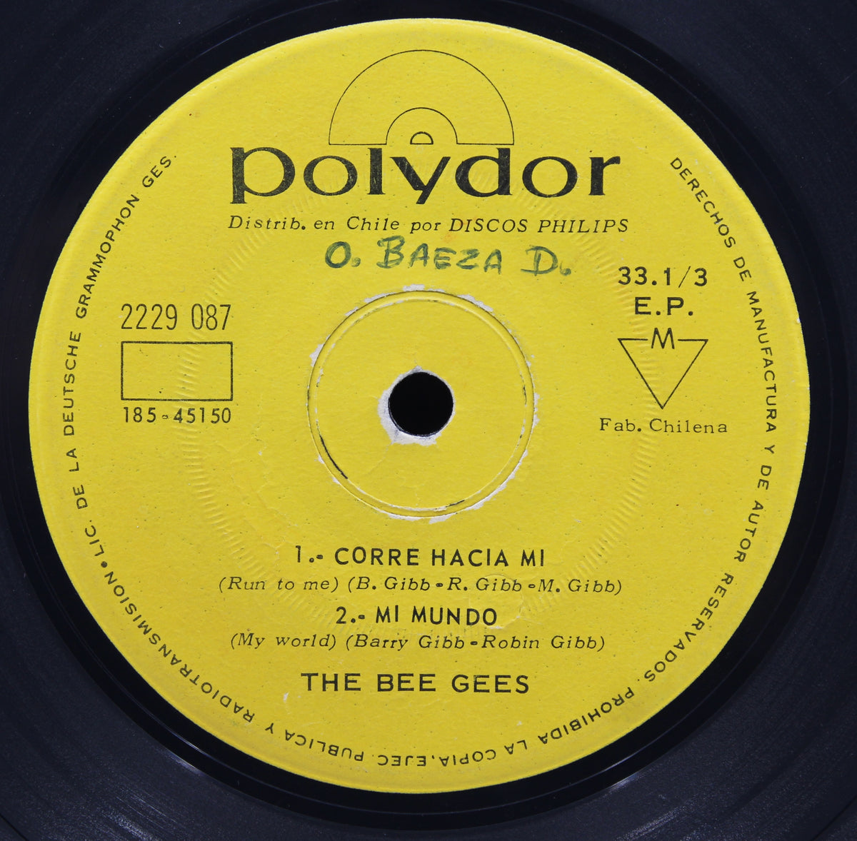 Bee Gees/ David Cassidy, Single EP (33⅓ rpm), Chile (1083)