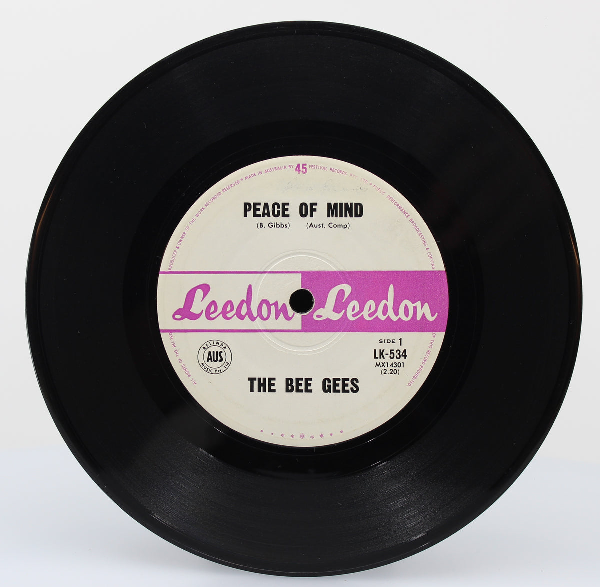 Bee Gees, Leedon, Peace Of Mind, Vinyl Single, Australia 1964 (1087)