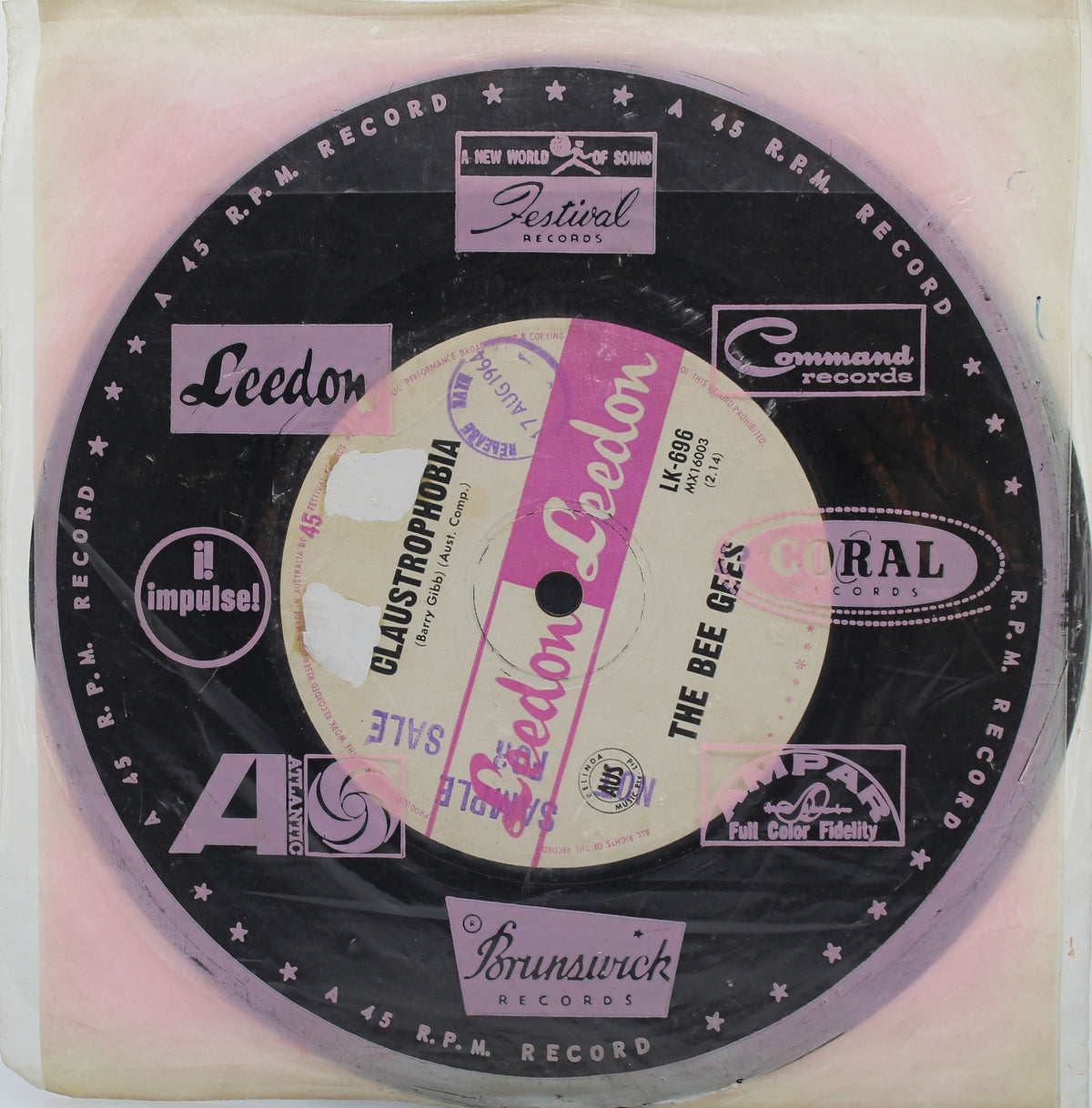 Bee Gees, Leedon, Claustrophobia, Vinyl Single Australia 1964 (1088)