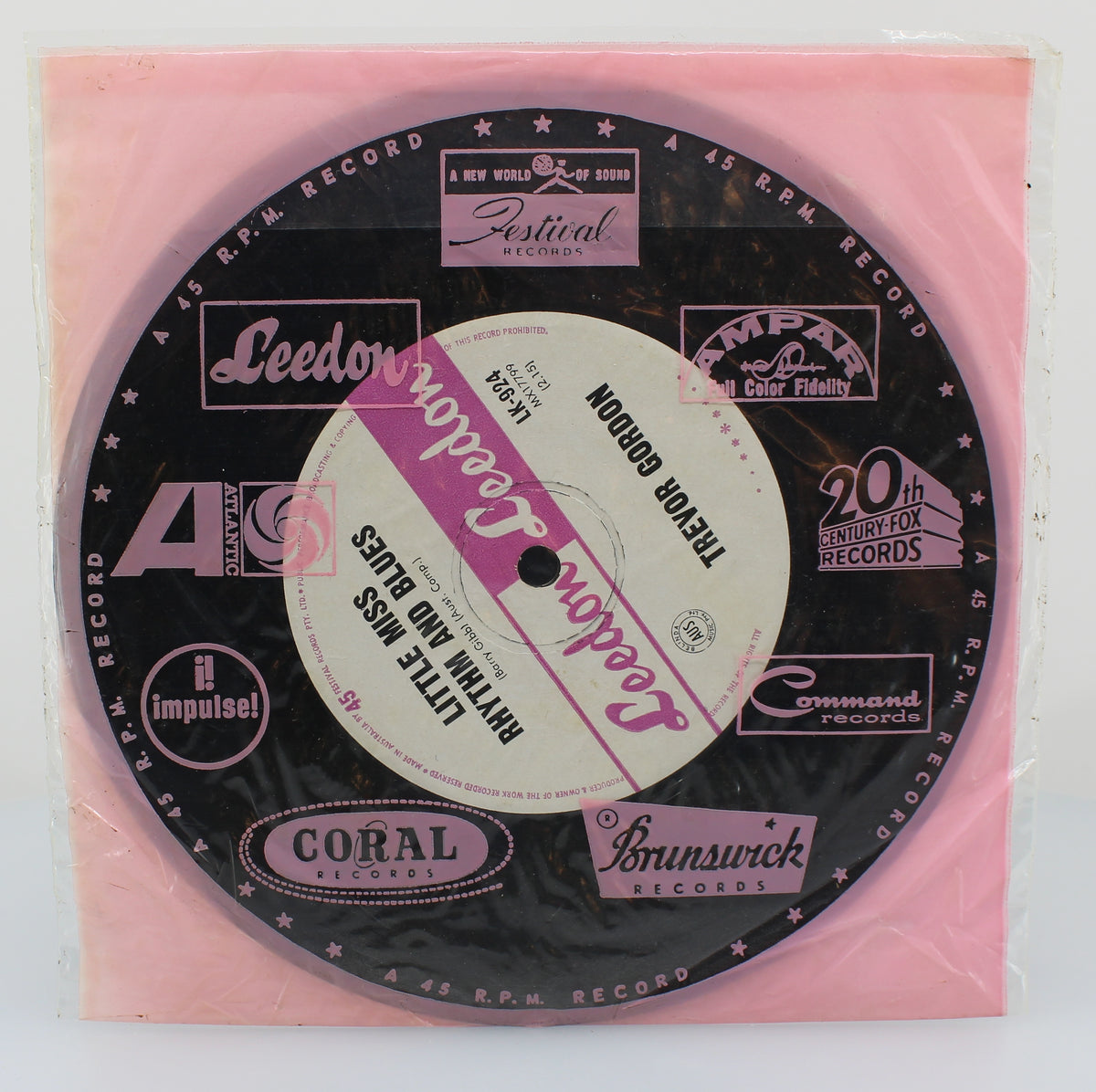 Trevor Gordon, Leedon, Vinyl Single (45 repm), Australia 1965 (s 1090)