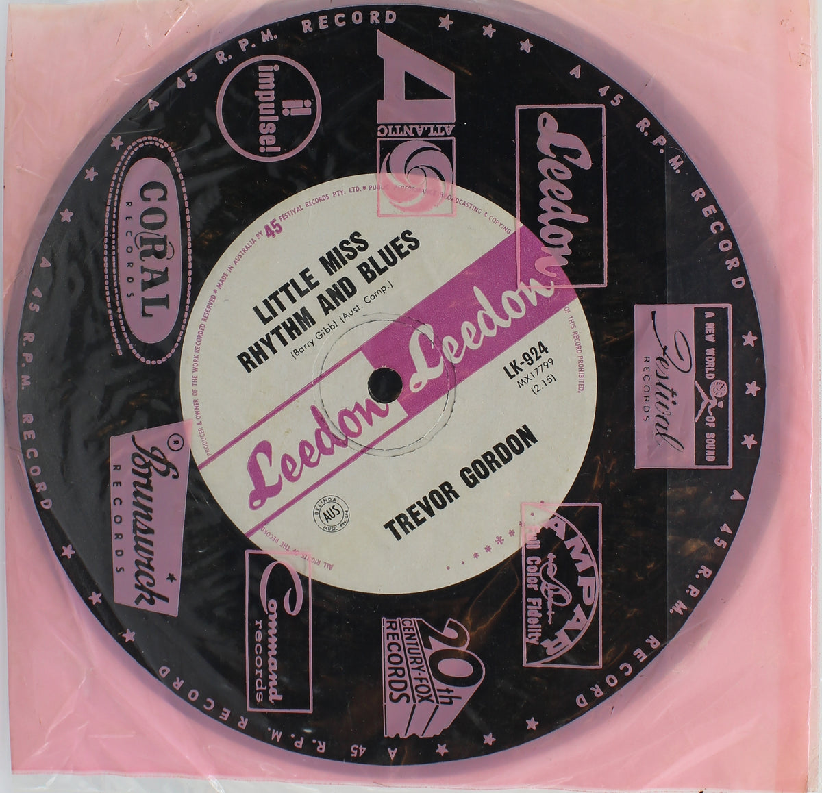 Trevor Gordon, Leedon, Vinyl Single (45 repm), Australia 1965 (s 1090)