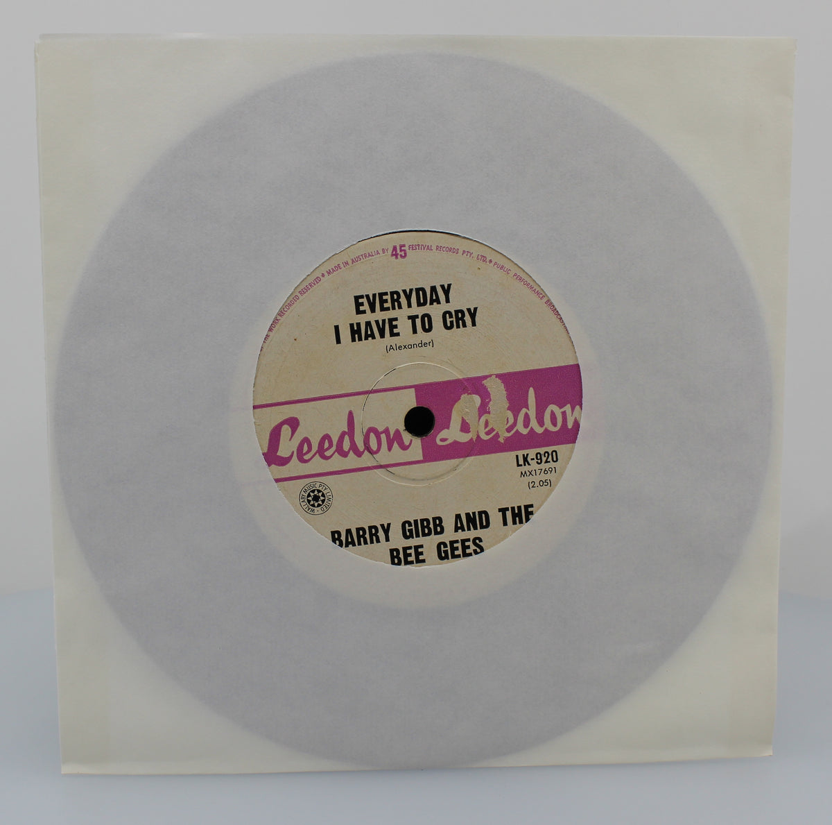 Barry Gibb And The Bee Gees, Vinyl Single (45rpm), Australia