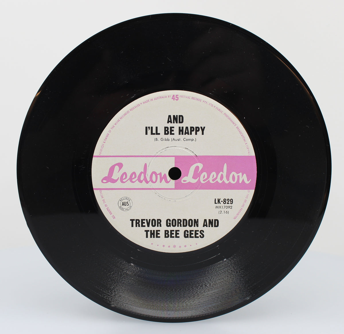 Trevor Gordon And The Bee Gees, Leedon, House Without Windows, Vinyl Single (45rpm), Australia (s 1093)