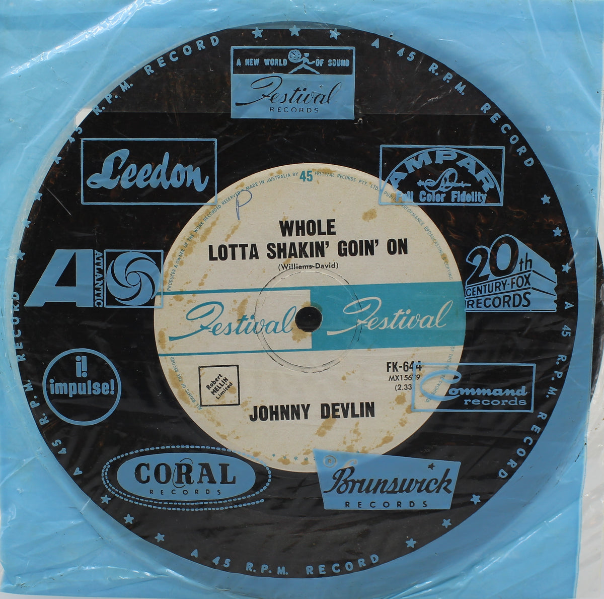 Johnny Devlin, Leedon, Vinyl Single (45rpm), Whole Lotta Shakin&#39; Goin&#39; On, Australia (s 1097)