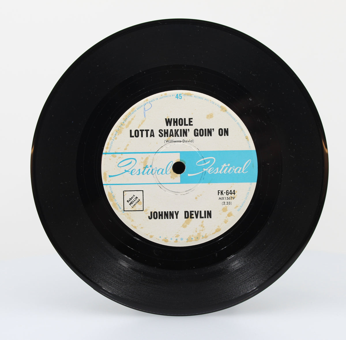 Johnny Devlin, Leedon, Vinyl Single (45rpm), Whole Lotta Shakin&#39; Goin&#39; On, Australia (s 1097)