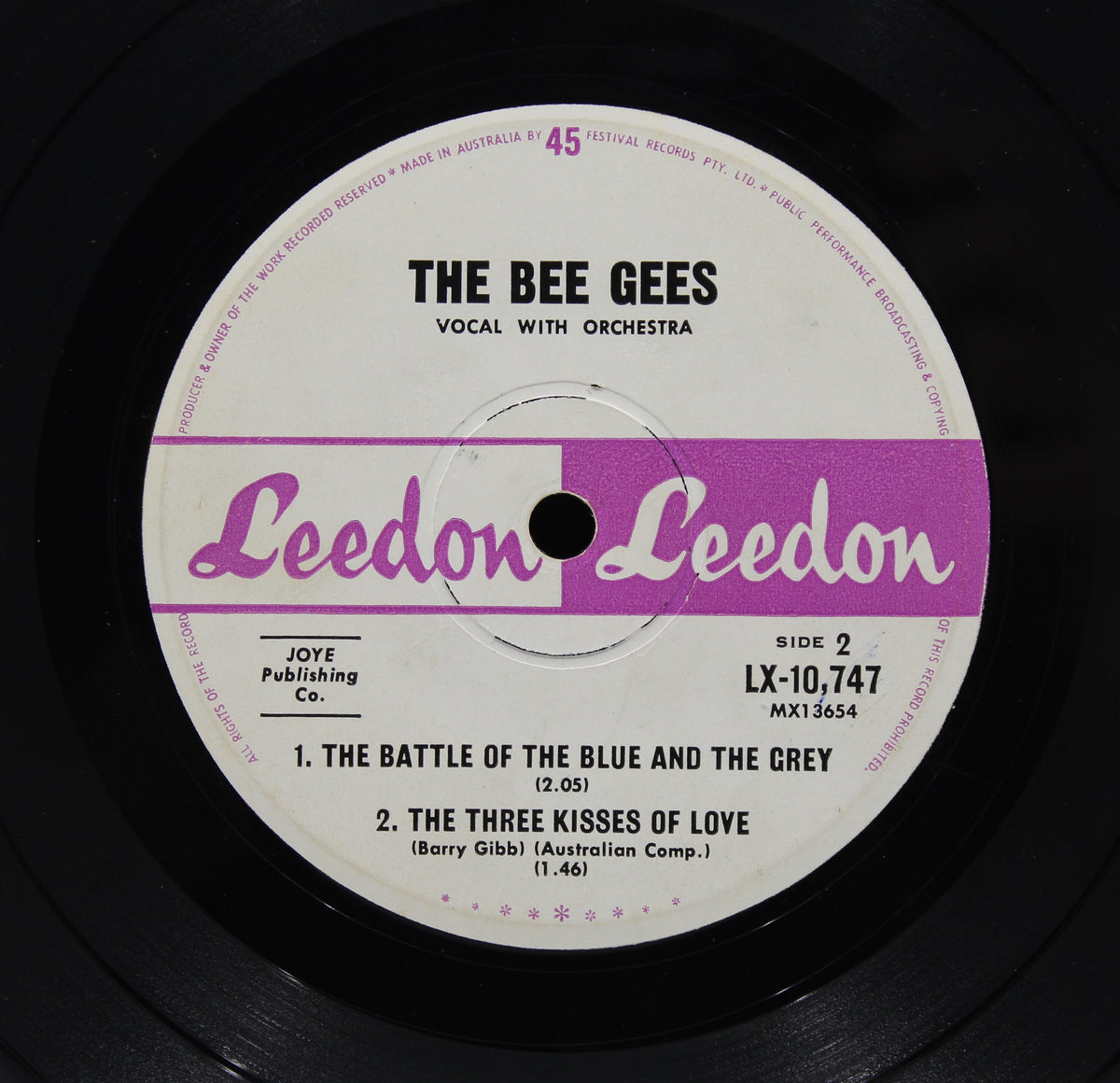 The Bee Gees, Leedon Vinyl Single (45rpm), Australia 1964